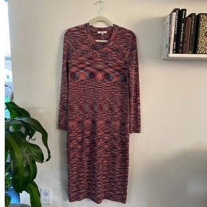 Madewell Space Dyed Midi Sweater Dress